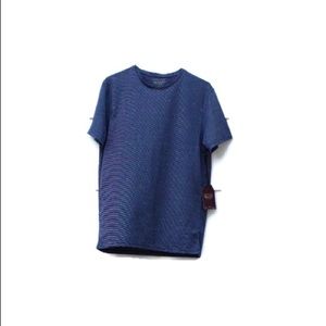 BIN004Straight Faded Striped T Shirt Crew Neck